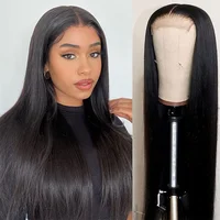 Cheap Lace Front Wigs Human Hair 4x4 Straight Human Hair Wig for Black Women 150% Density Brazilian Lace Closure Wig Pre Plucked
