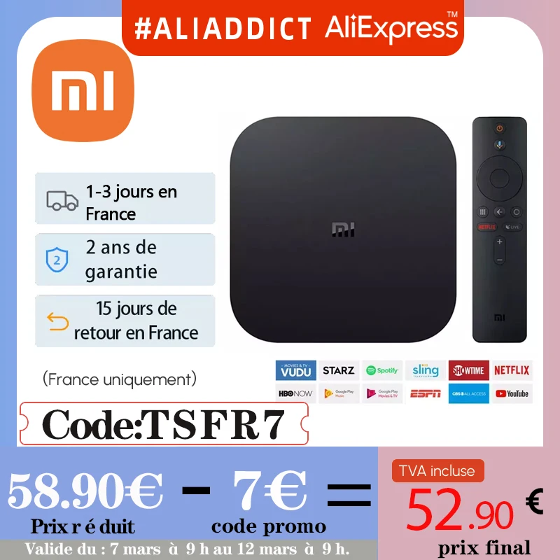 Оригинальная ТВ-приставка Xiaomi Mi S 4K Ultra HD Android 9 0 HDR 2 ГБ 8 WiFi BT4.2 Google Cast Netflix Smart TV Box 4