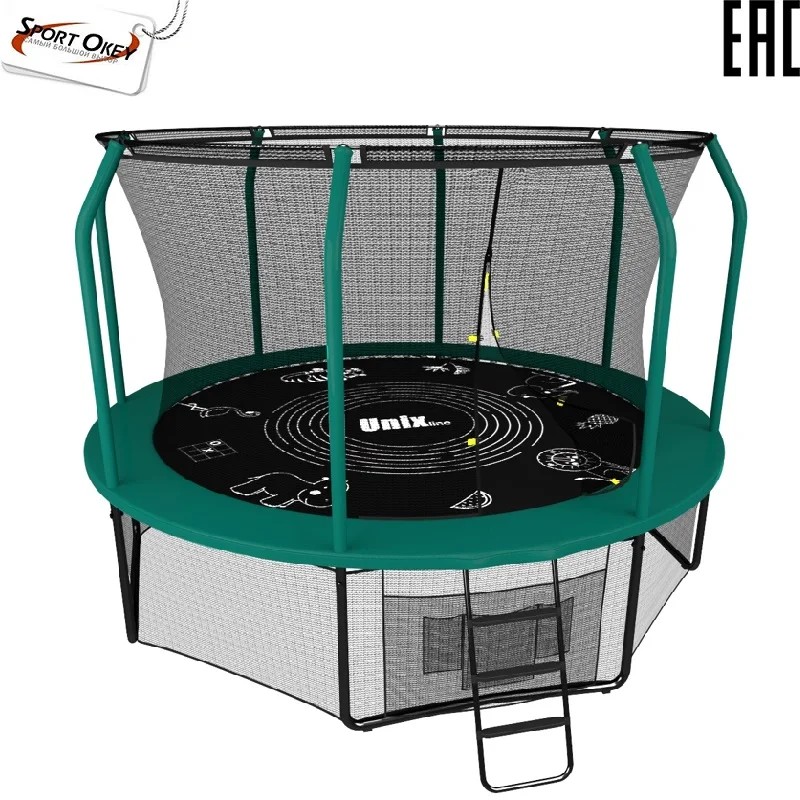 Батут UNIX line SUPREME GAME 10 ft (green)|Батуты| |