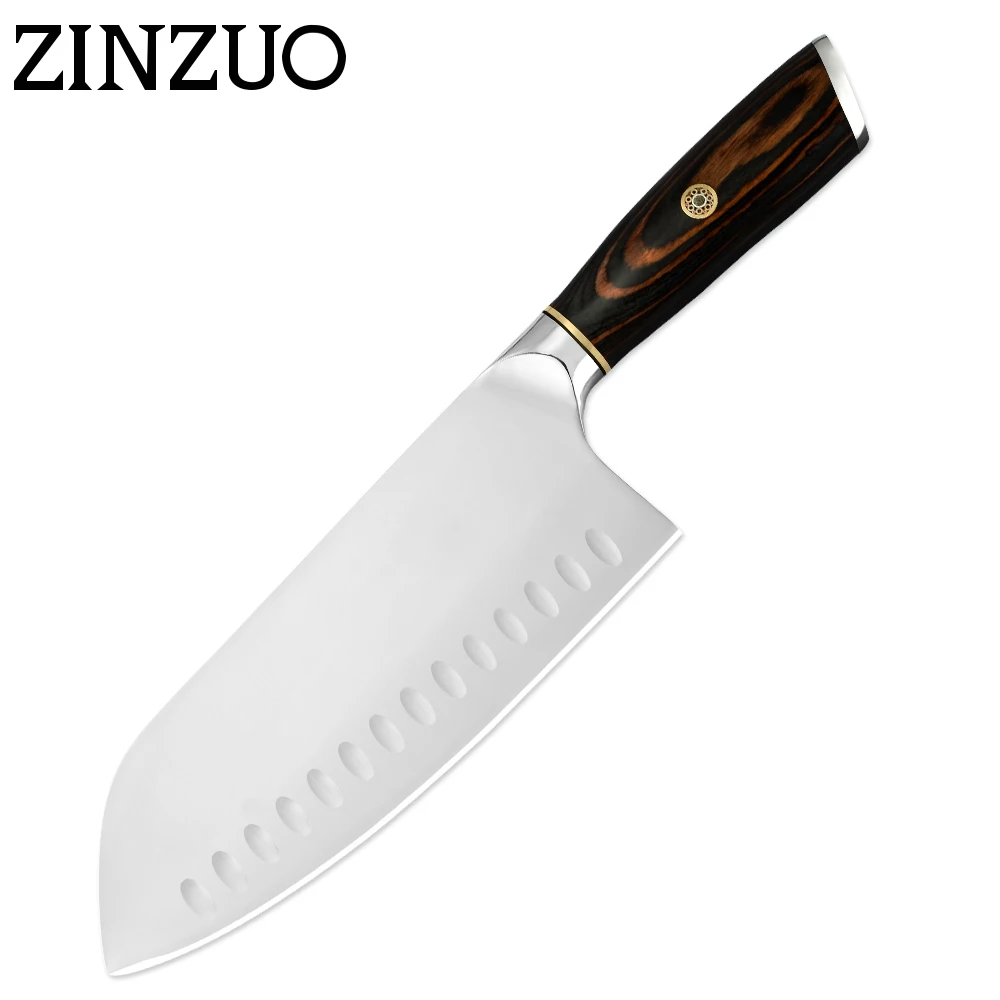 ZINZUO 5CR15 кухонные ножи из нержавеющей стали 7 5 дюймов нож сантоку с цветной