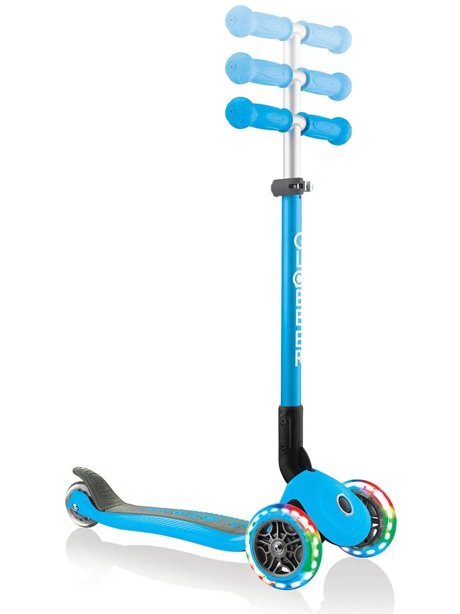 Самокат Globber Primo Foldable Lights Голубой 432-101 |
