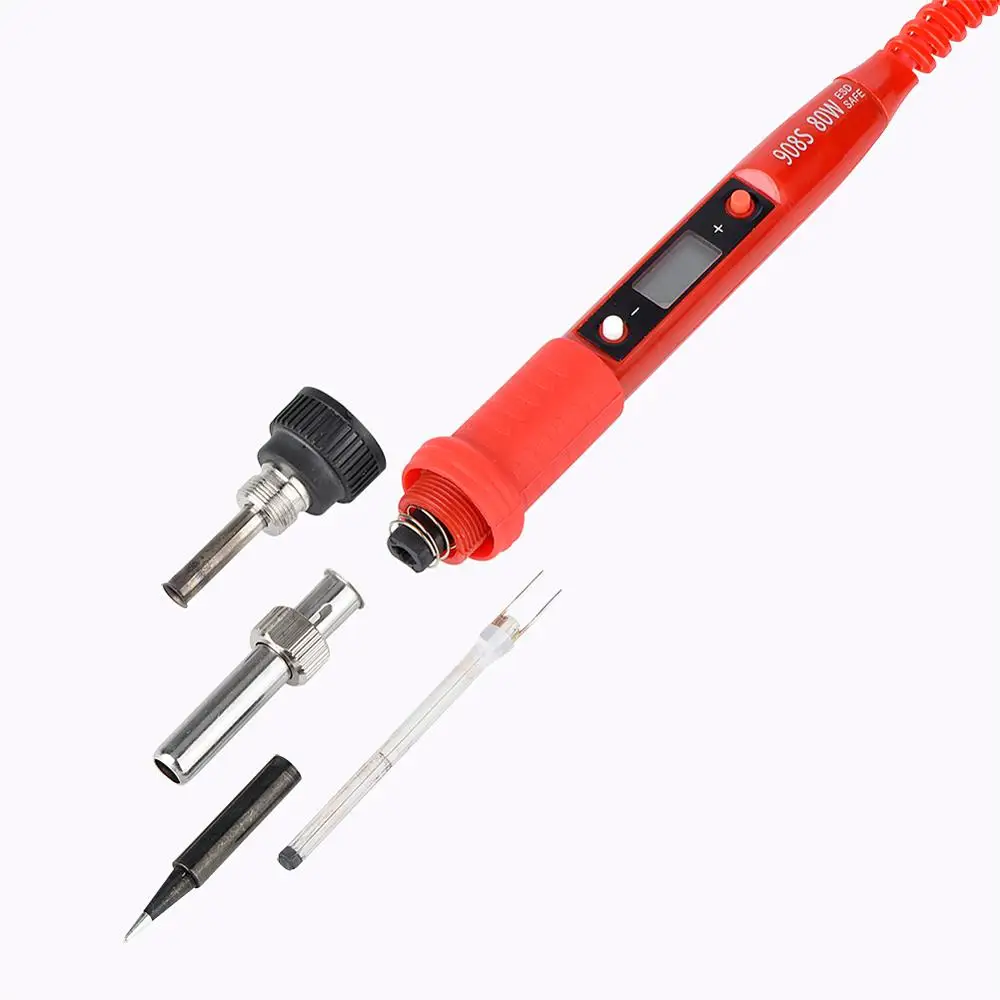 

JCD Soldering Iron Electric Digital Temperature Adjustable Soldering Irons Tin Kit Set Electric 220V 80W Rework Welding Tools