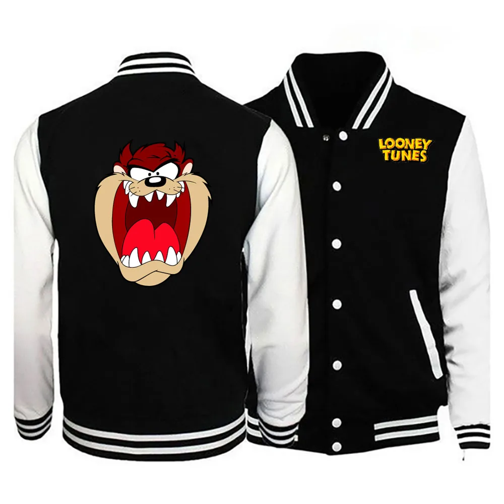 

Looney Tunes Print Jacket Long Sleeve Round Neck Sweatshirt