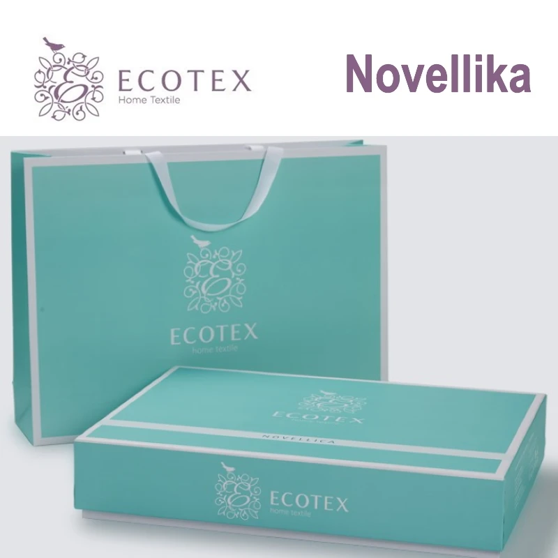Комплект постельного белья Ecotex Новеллика Марелла 100% хлопок | Евро 1.5 сп 2 Дом и сад