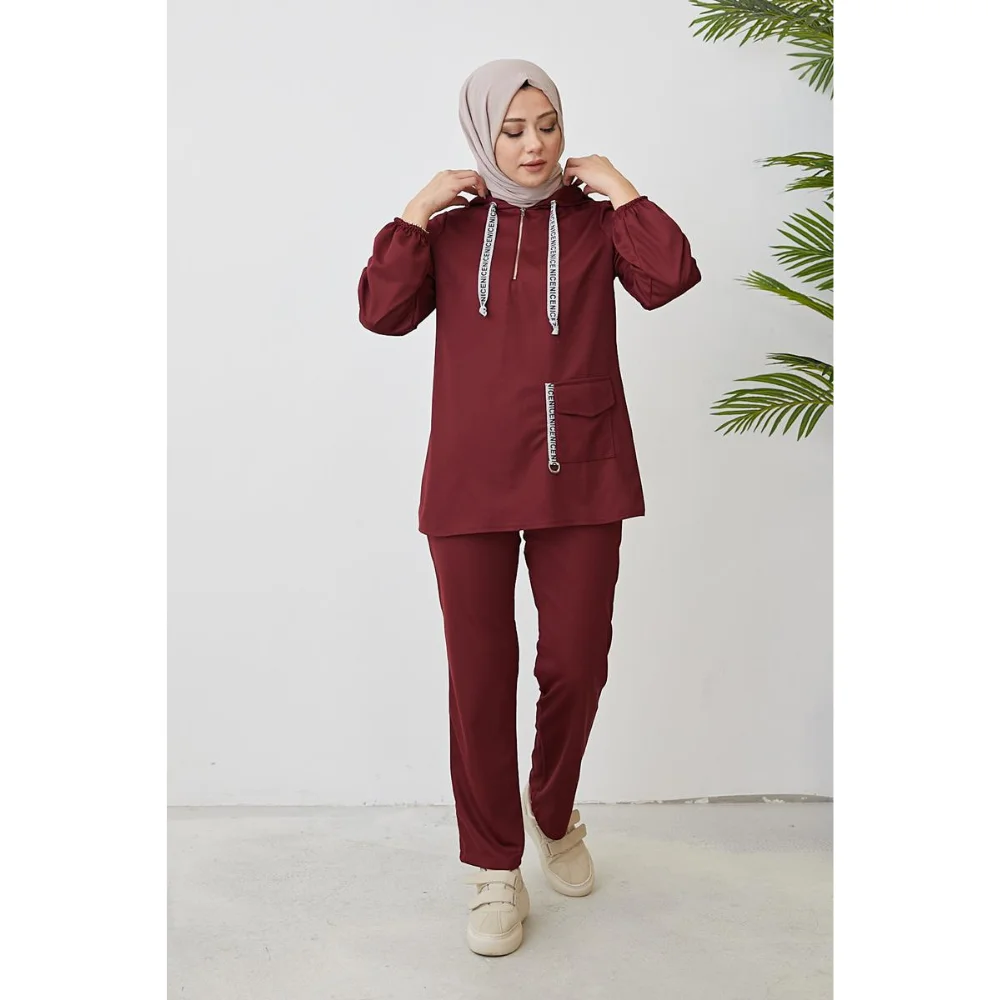 Pocket Detailed Suit With Elastic Arms 2022 Season Trend Fashion muslim dress women abaya kaftan modest dress abayas for women a