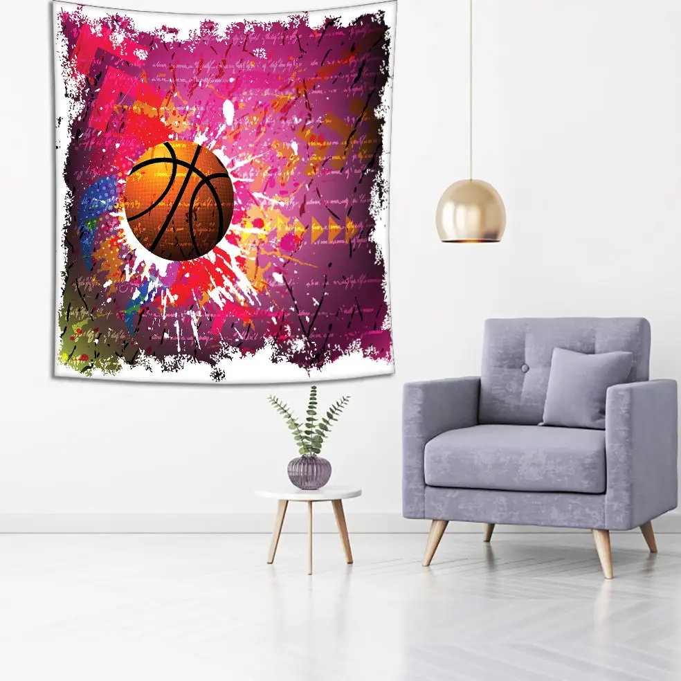 Гобеленовый вектор фон для баскетбола спортивный плакат художественная