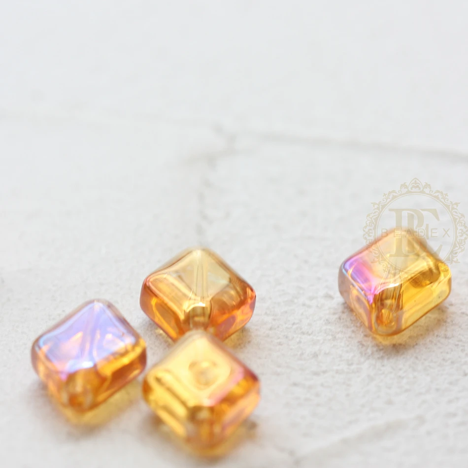 30 шт покрытые хрустальные бусины-ромб 15x10 мм (G356)