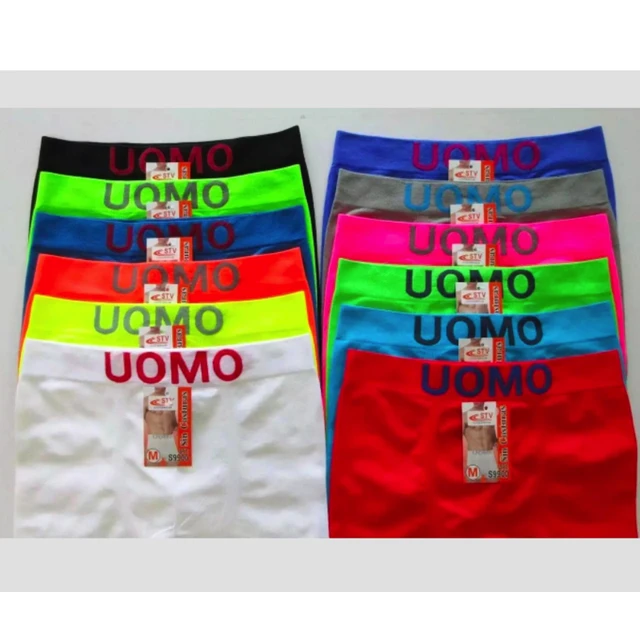 Pack of 12 Boxer Underpants UOMO Size S-Seamless M-L-XL Underwear