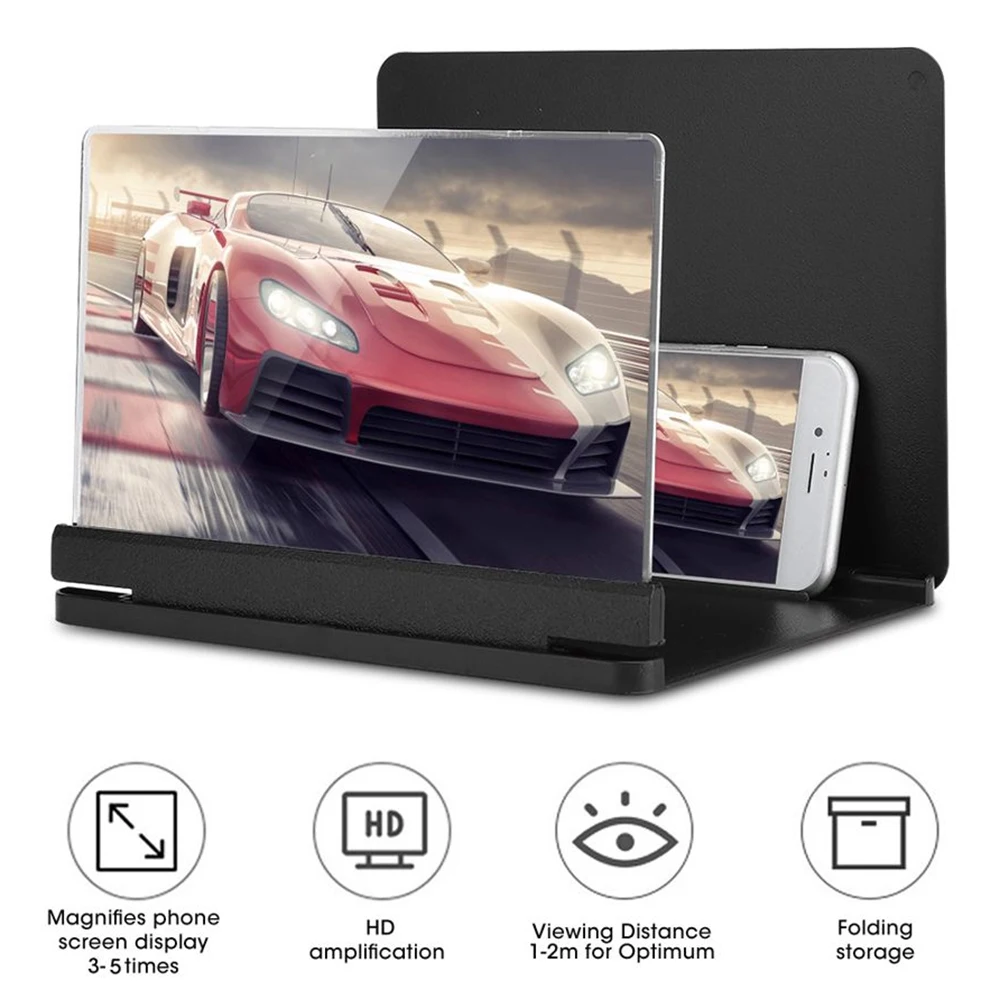 9 дюймовый кожа зерна Мобильный Телефон увеличитель экрана ультра тонкий высокой