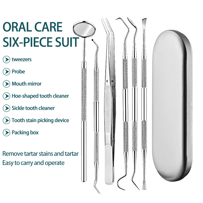6 шт. из нержавеющей стали стоматологическое зеркало для рта набор