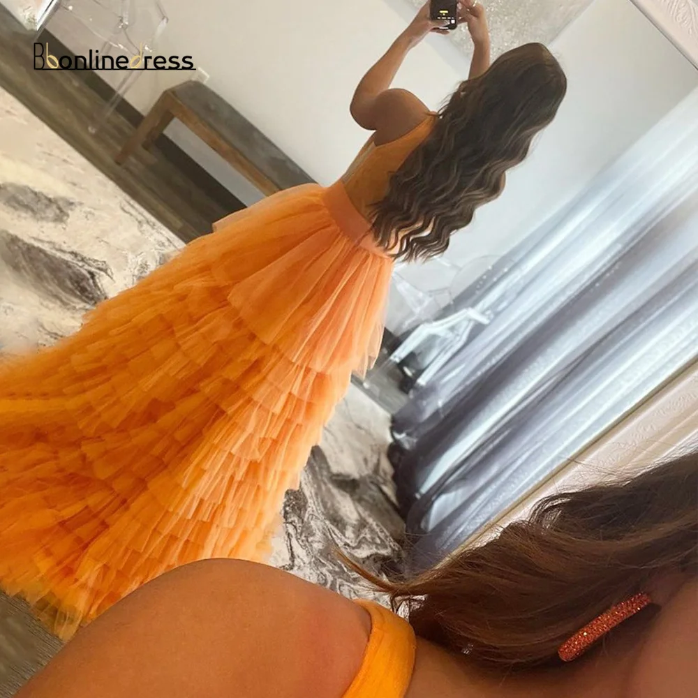 Bbonlinedress A line Tank Evening Dress 2022 Tiered Prom Dresses Pleat Sleeveless Gown Sweetheart Elegant Party | Свадьбы и