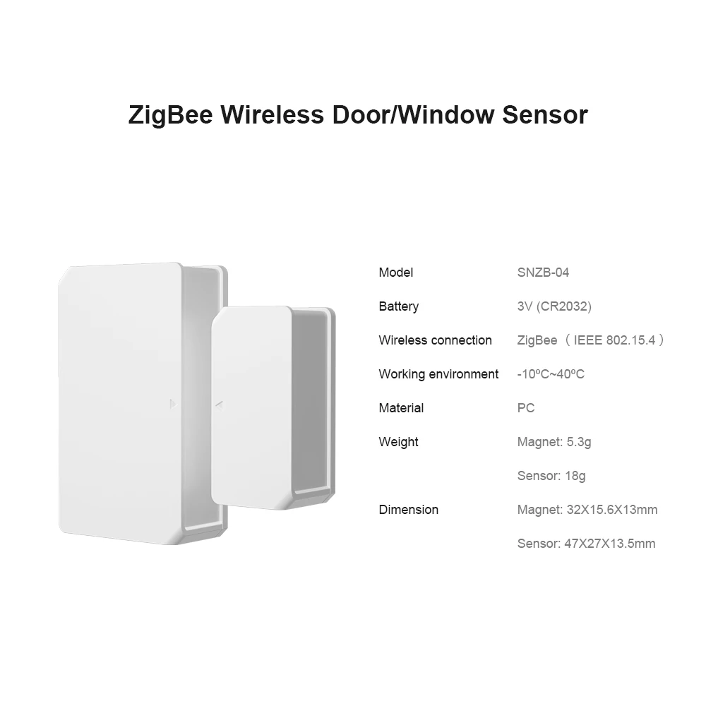 Датчик окон и дверей SONOFF Zigbee SNZB 04 работает с мостом ZBBridge домашний помощник через
