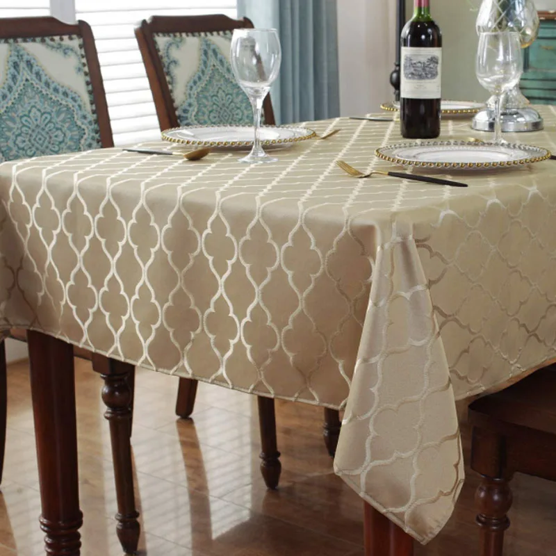 

Modern Rectangular Tablecloth Lace Geometry Rhombus Cotton Linen Dining Table Cloth Washable Tea Table Fabric for Home Decor