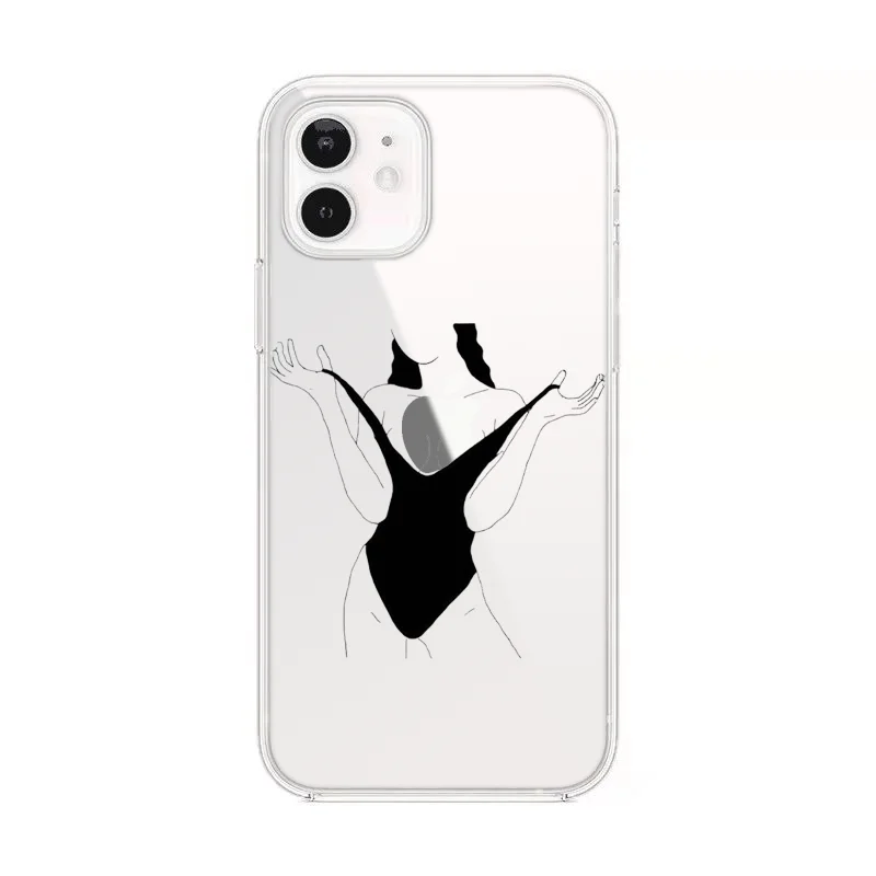 Мягкий силиконовый чехол из ТПУ для iPhone 12 13 Mini 11 Pro X XS MAX 6 7 8 Plus SE XR - купить по