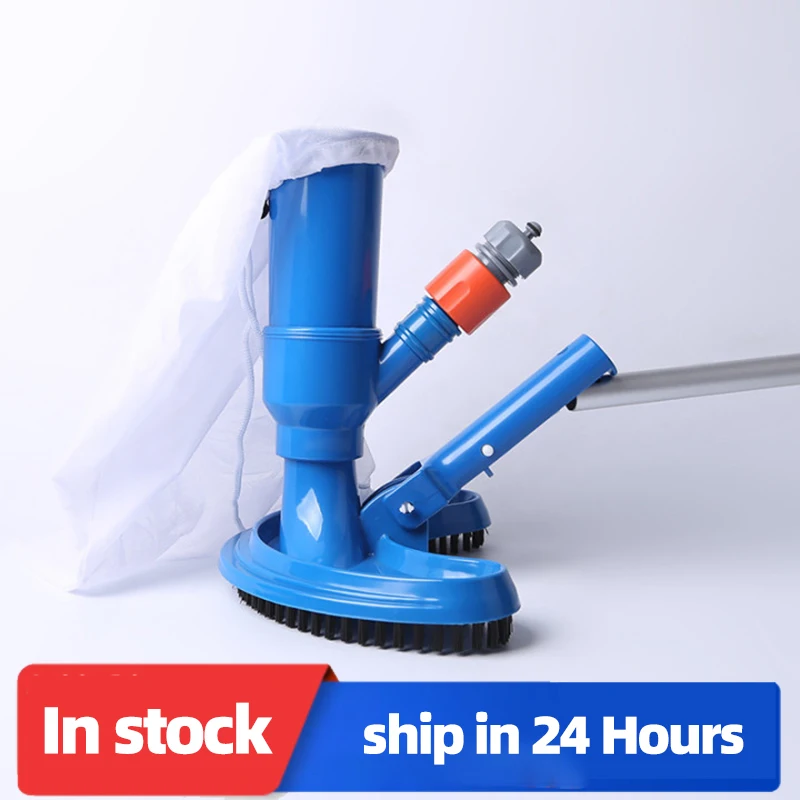 Swimming Pool Vacuum Cleaner Cleaning Disinfect Tool Suction Head Pond Fountain Spa Pool Vacuum Cleaner Brush with Handle EU/US