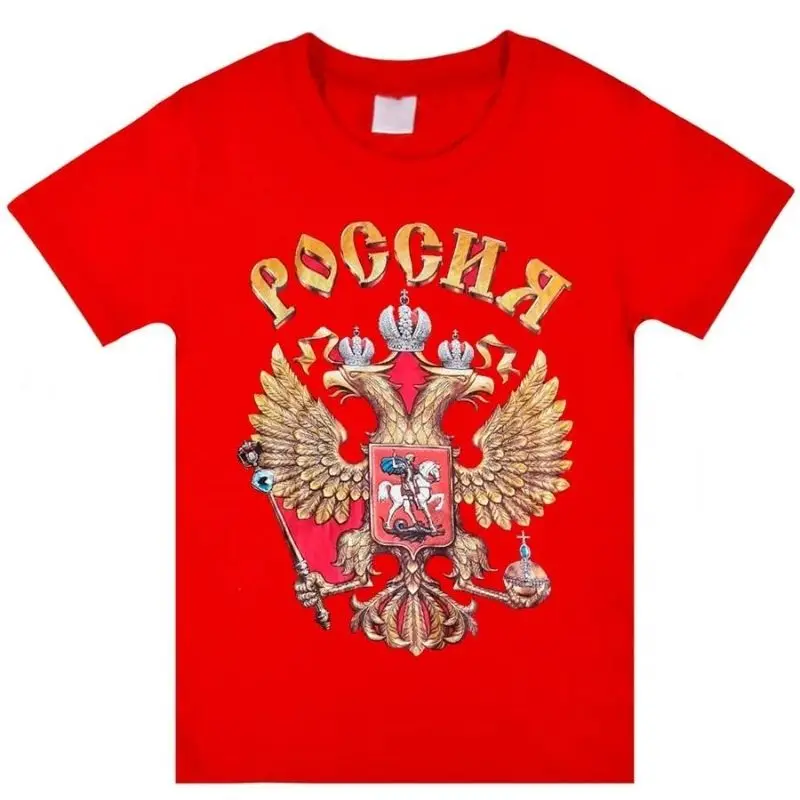 Мужская футболка с прикольным модным принтом &quotГерб Россия&quot | Футболки