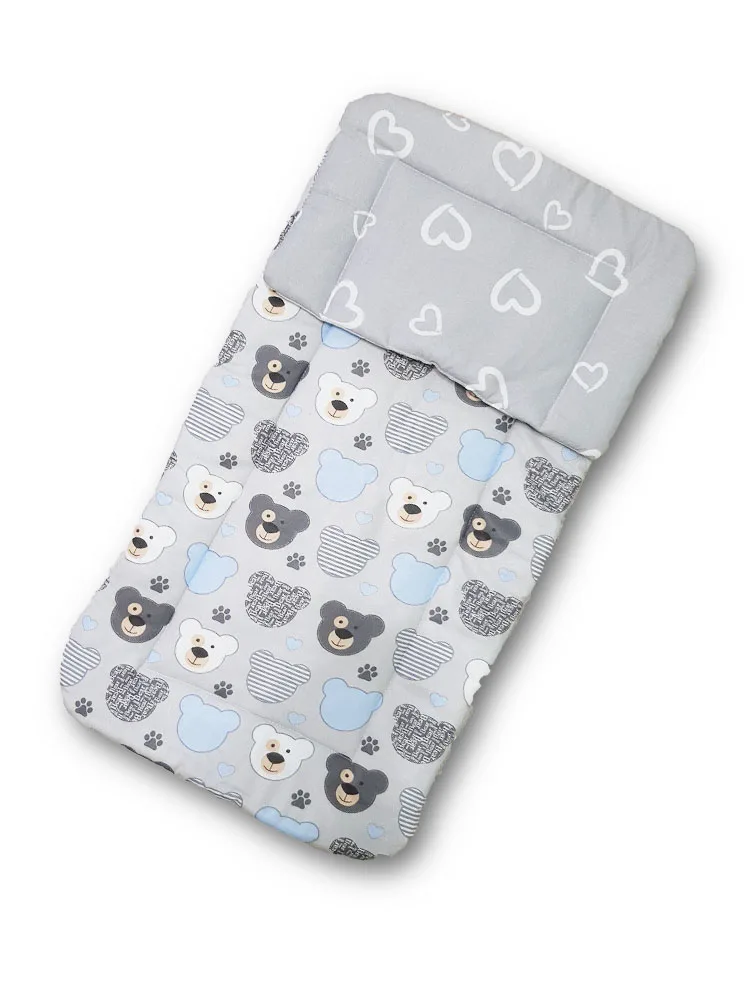 Матрасик 80х40см в коляску-люльку с подушкой универсальный. Для детей дома Texxet