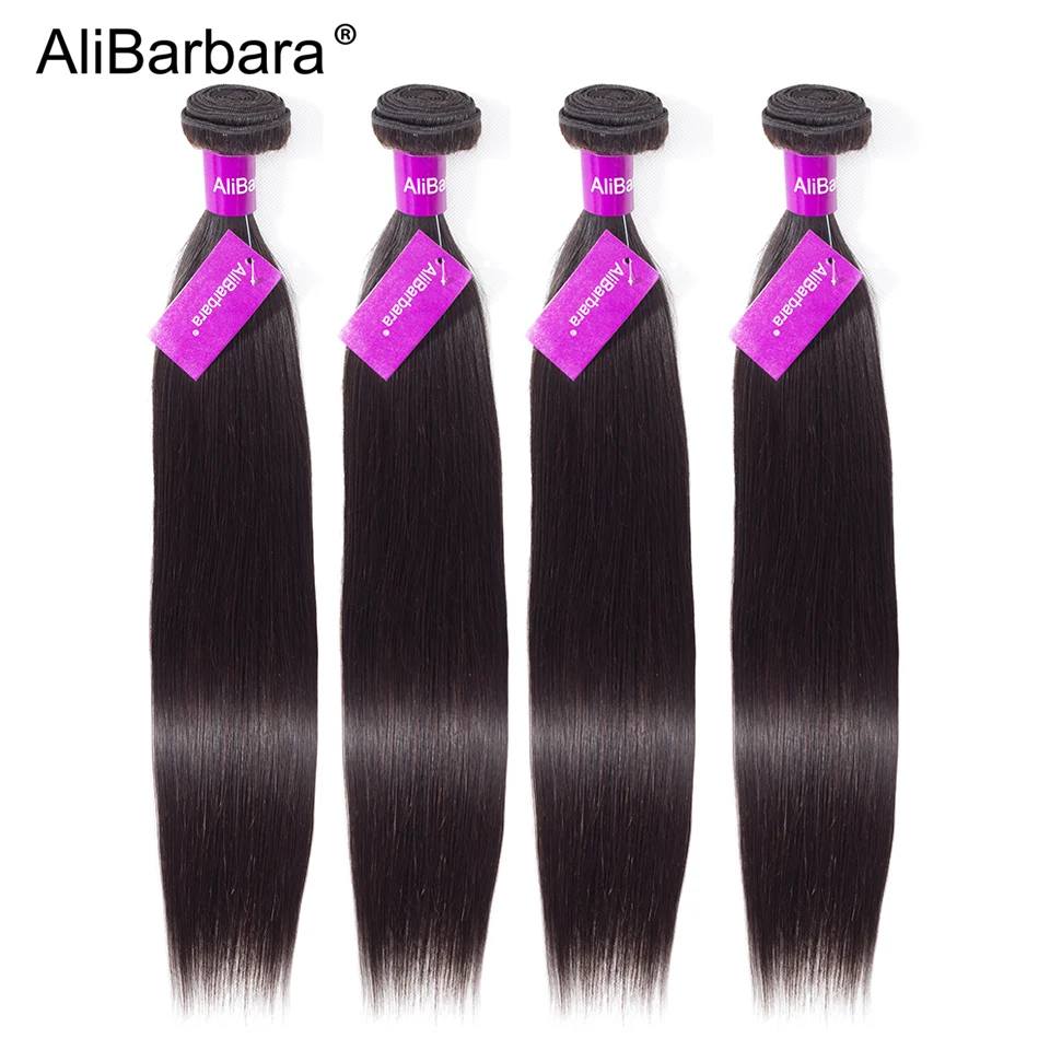 Бразильские прямые человеческие волосы AliBarbara Remy 100% для наращивания 5 шт. 6 в
