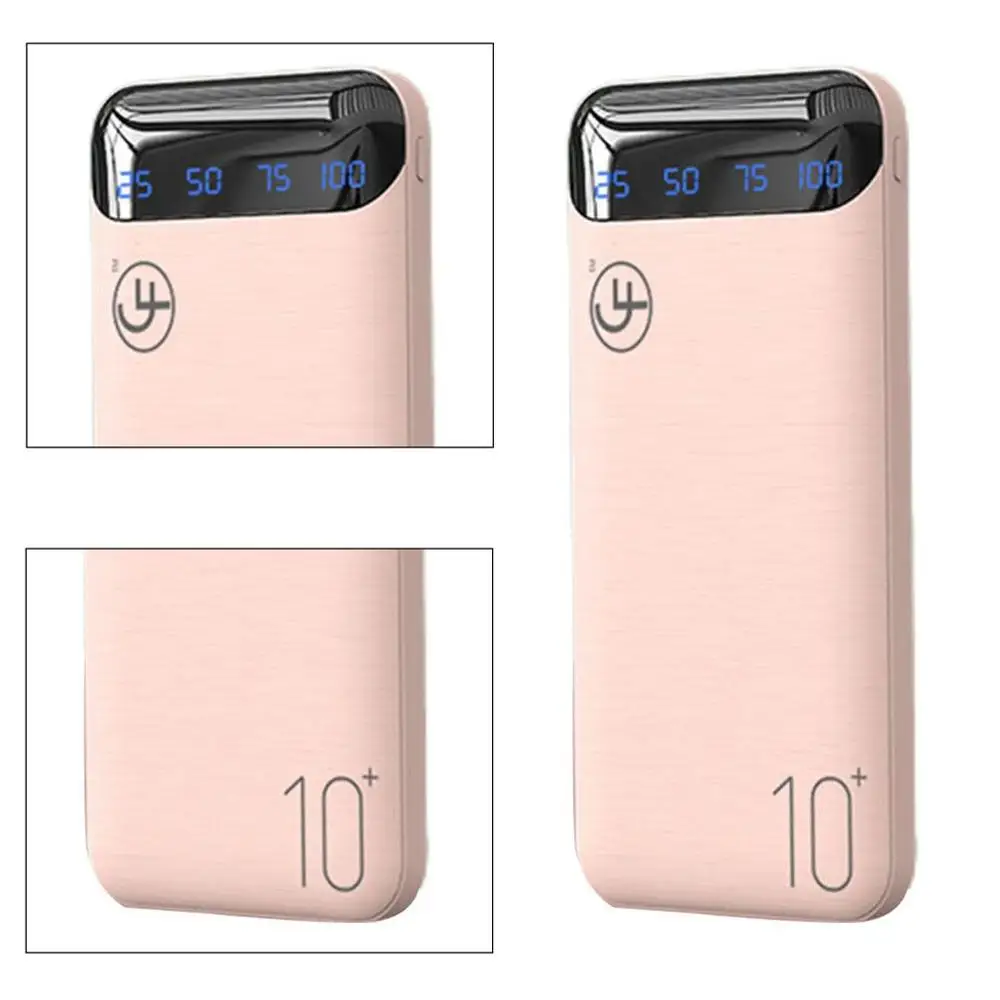 2020 10000 мАч Мобильный Дополнительный внешний аккумулятор Powerbank светодиодный