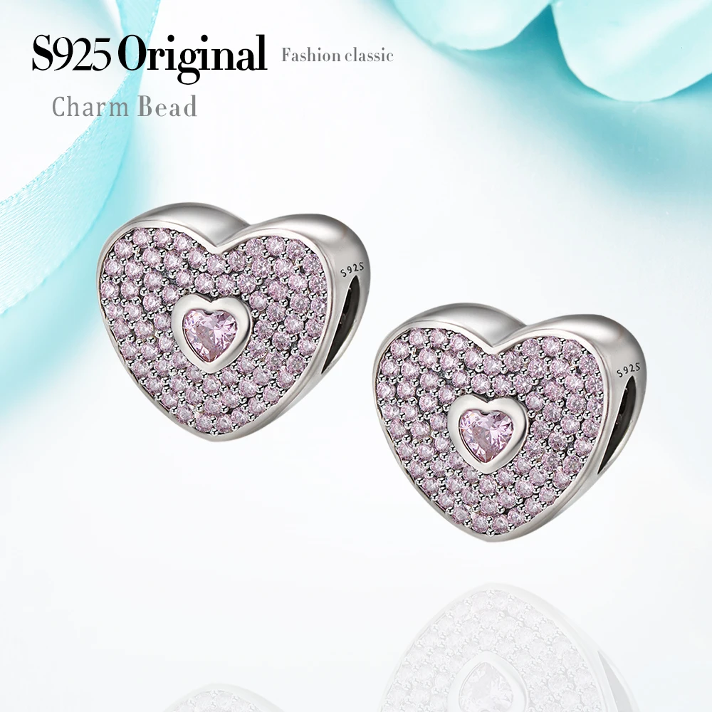 Новинка 2020 очаровательные бусины из циркона Стерлинговое Серебро 925 пробы