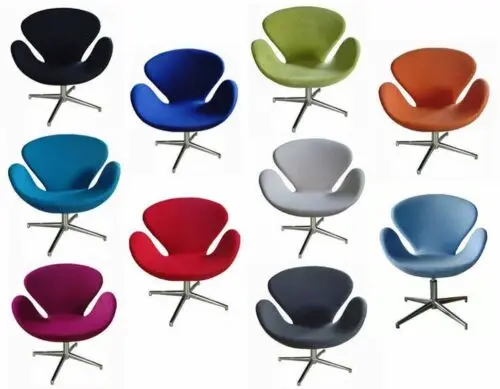 Кресло Лебединое кресло Arne Jacobsen шерсть кашемир вращающийся Цвет выбор