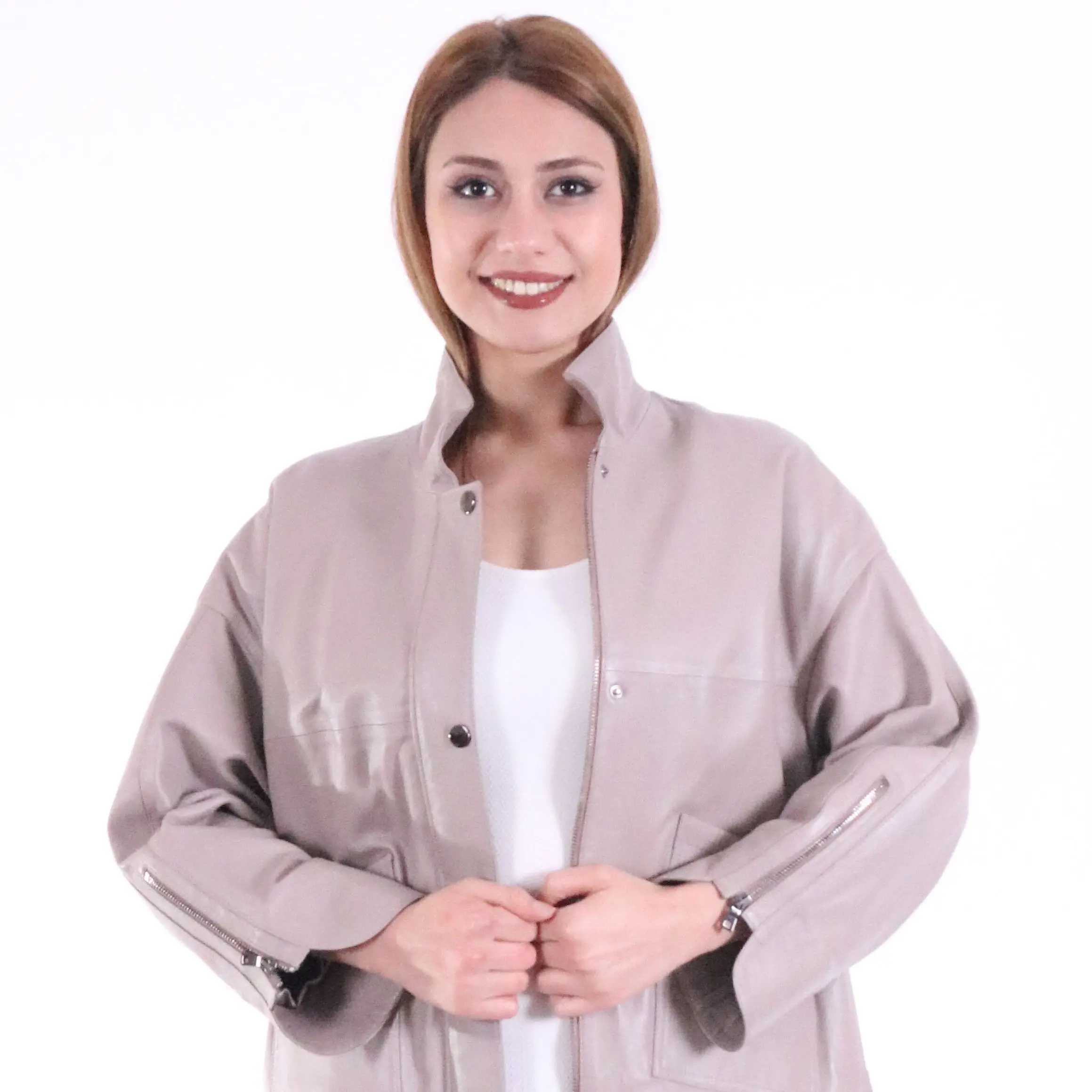 Natural Sheepskin Genuine Leather Jacket Women Brand Slim Female Jacket Real Lambskin Outerwear Ladies Clothing