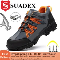 suadex men safety shoes new work boots outdoor puncture proof sra non slip breathable mens safety sneakers plus eu size 37 48