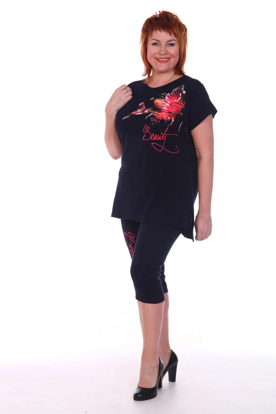 Костюм женский для дома с шортами принтом |