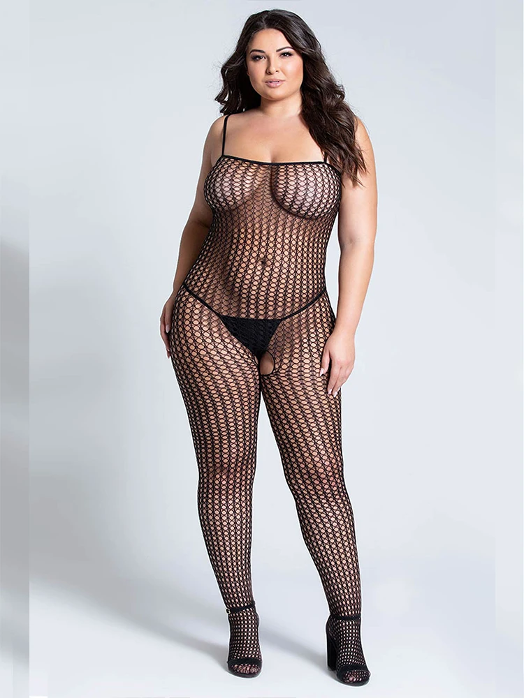 

Mite Love Large Size Body Stocking Spider Fishnet
