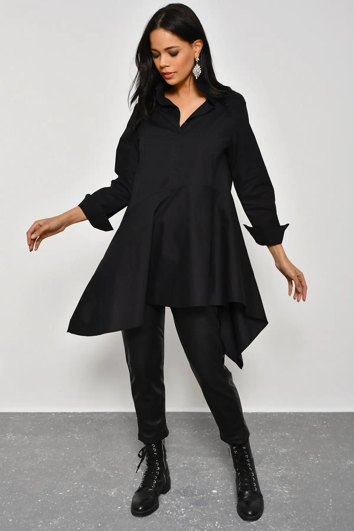 Cool & Sexy women Without Button Long Shirt KS3092 |