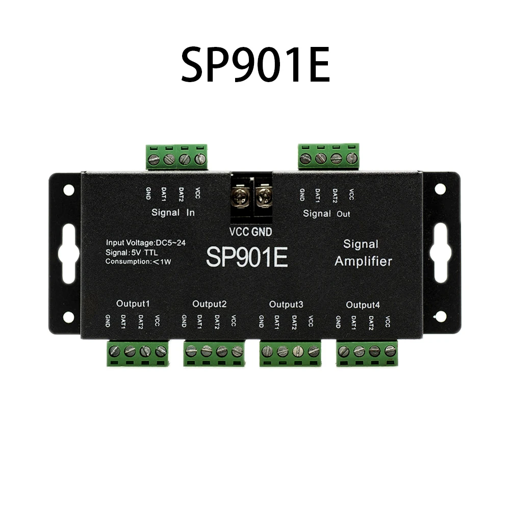 LTG-GEE SP901E SPI выход 4 контрольная группа светодиодный Усилитель сигнала Контролер для WS2811 SK6812 APA102 DMX512 модуль полосы света