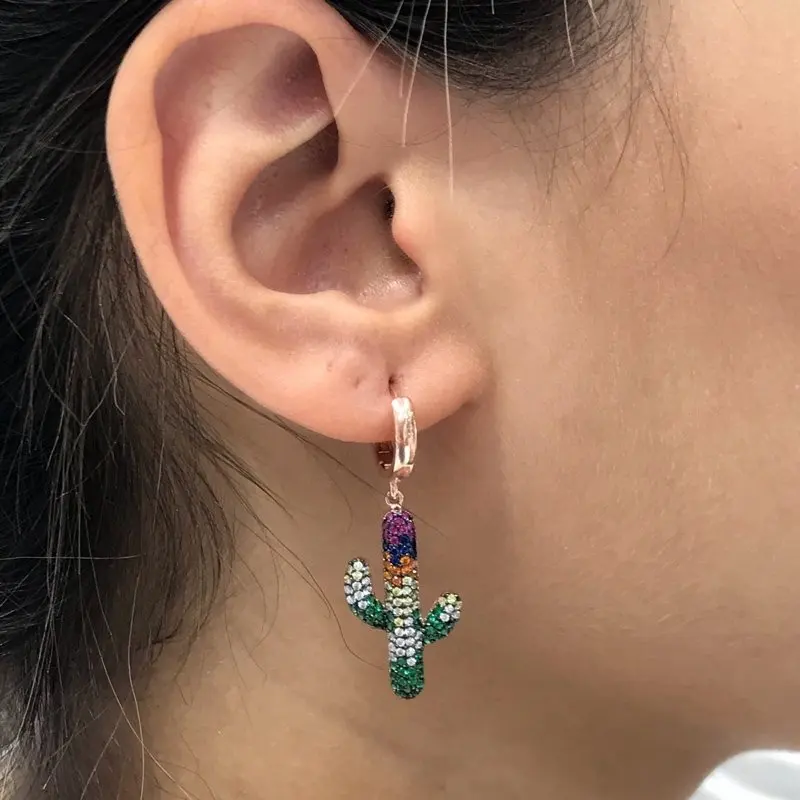 Заказное производство кактус серебряные серьги | Украшения и аксессуары