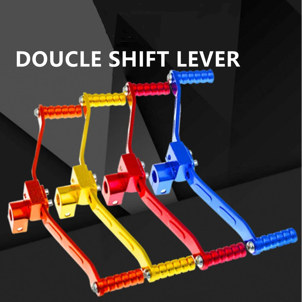 

Двойная головка CNC Алюминиевый Рычаг переключения передач для мотоцикла универсальные запчасти для мотокросса модная модификация для мото...