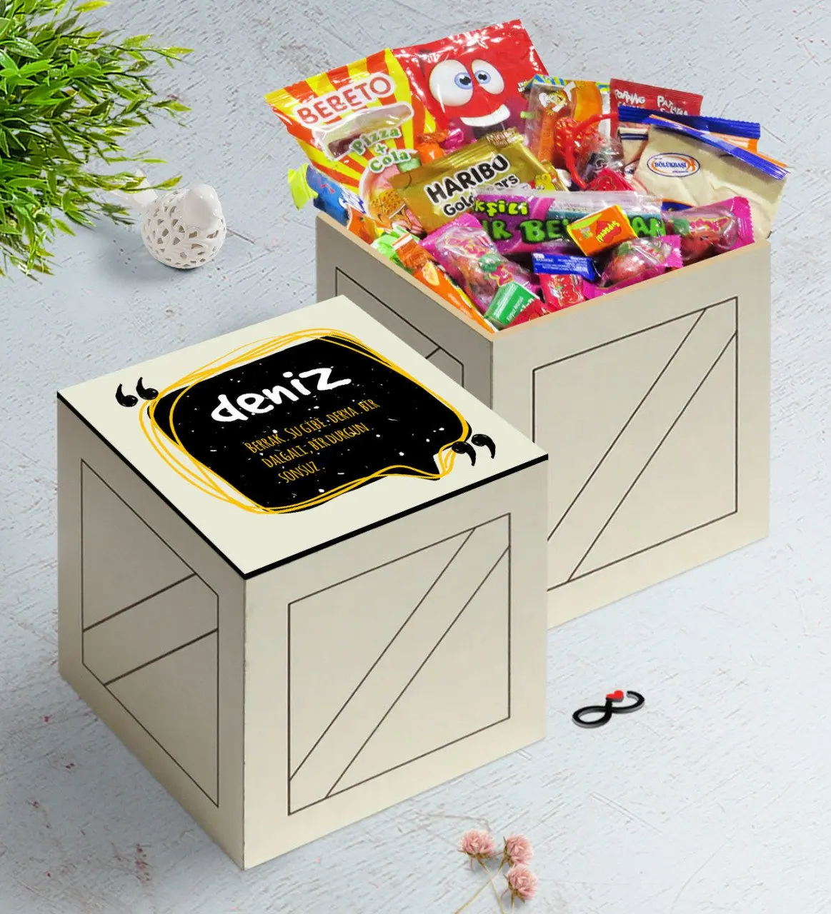 Персонализированные Имя значение в деревянной коробке Ностальгический Lezzetler