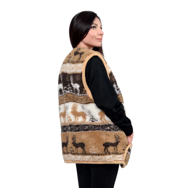 Жилет меховой из верблюжьей шерсти на молнии |