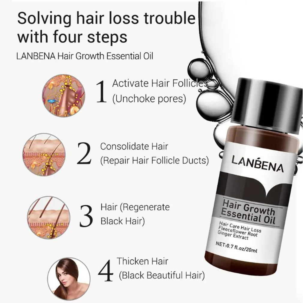Hair Growth Essential Oil Care 20ml Liquid Loss Treatment Promote | Красота и здоровье