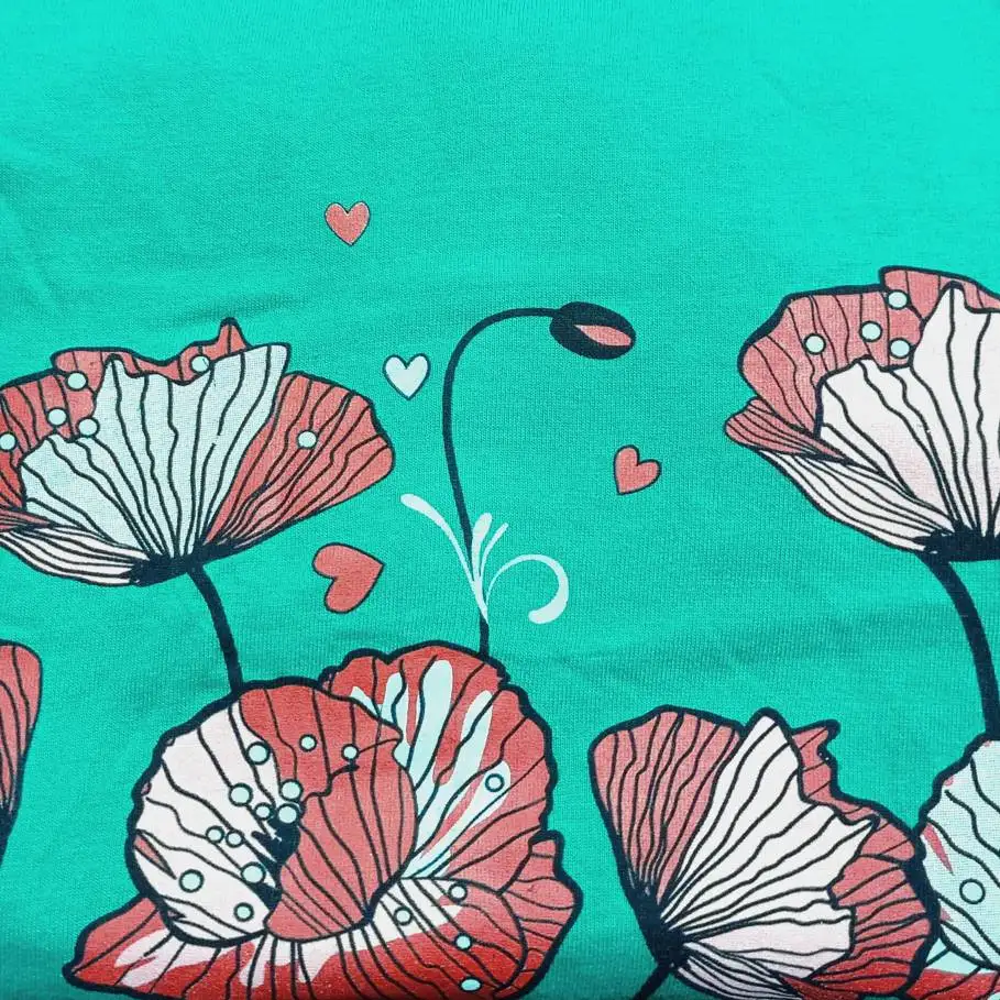 Летний костюм с милым принтом Повседневная домашняя одежда для женщин Хлопковая