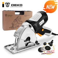 deko new dkms85q2 mini circular saw handle power tools with 4 blades and bmc box multifunctional electric saw diy power tool