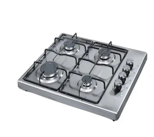 

INOX COLOR NEW DESIGN Natural -Propane Gas Countertop 4 Burner Kitchen Cooktop Stoves Hob Cooking Appliance Cookware Gas Cooker