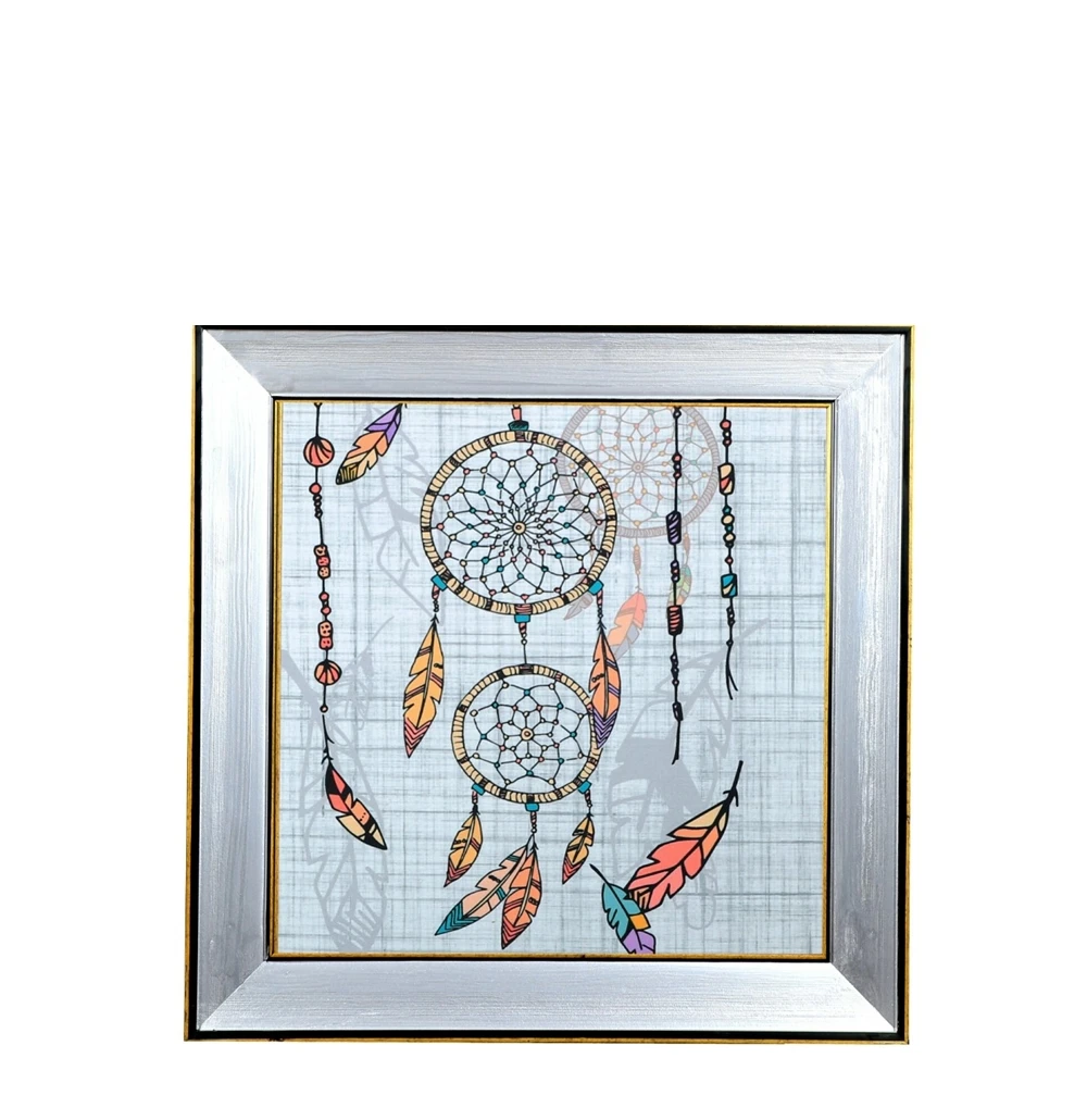 

Canvas Print Silver Flying Feather 51 * 51 cm