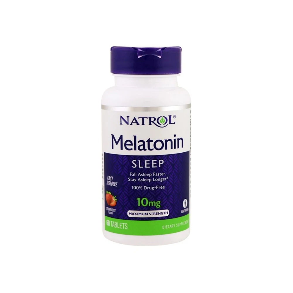 Мелатонин Natrol Melatonin 10 mg быстрорастворимые 60 таблеток Клубника| |