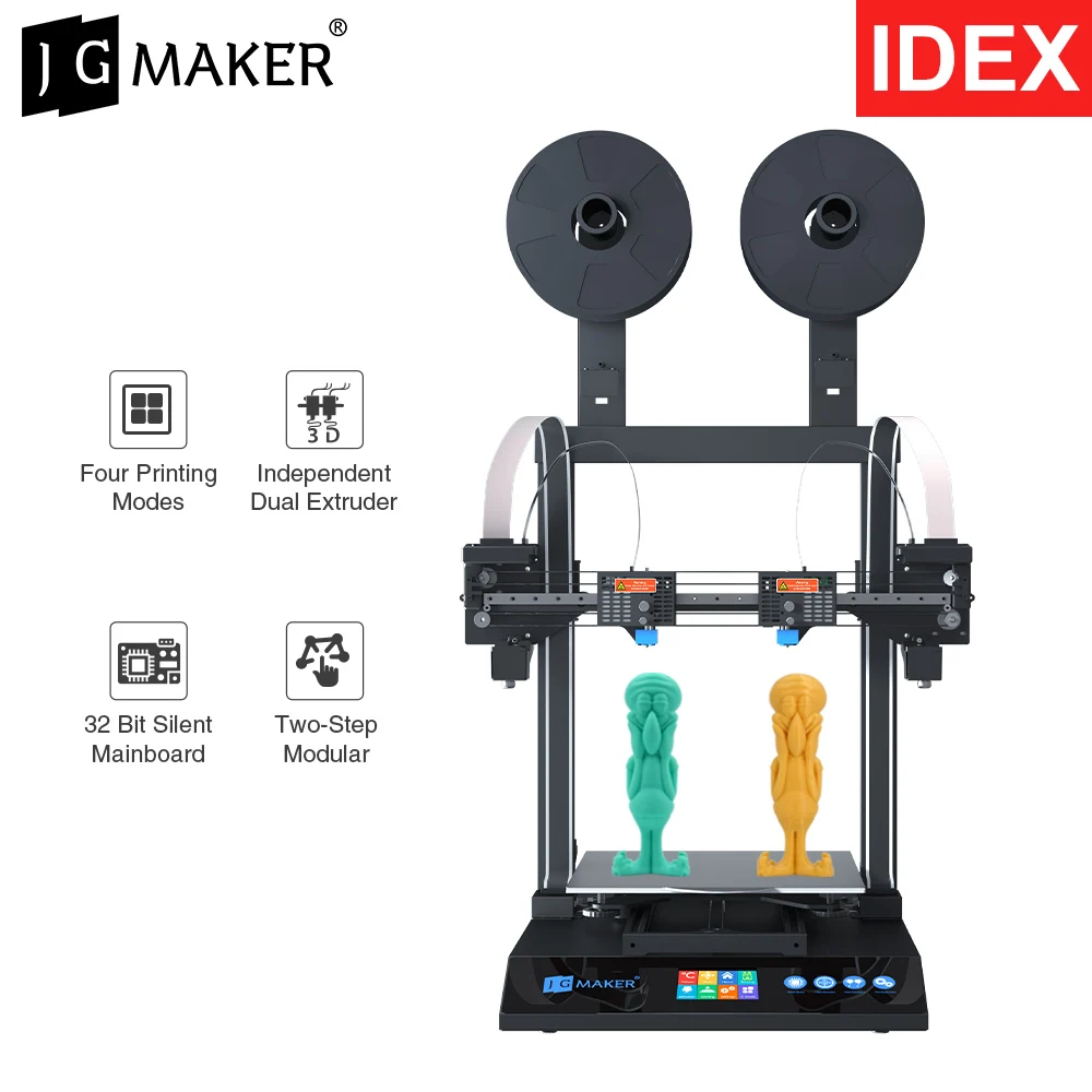 3D принтер JGMAKER Artist D Модернизированная профессиональная IDEX Независимый двойной