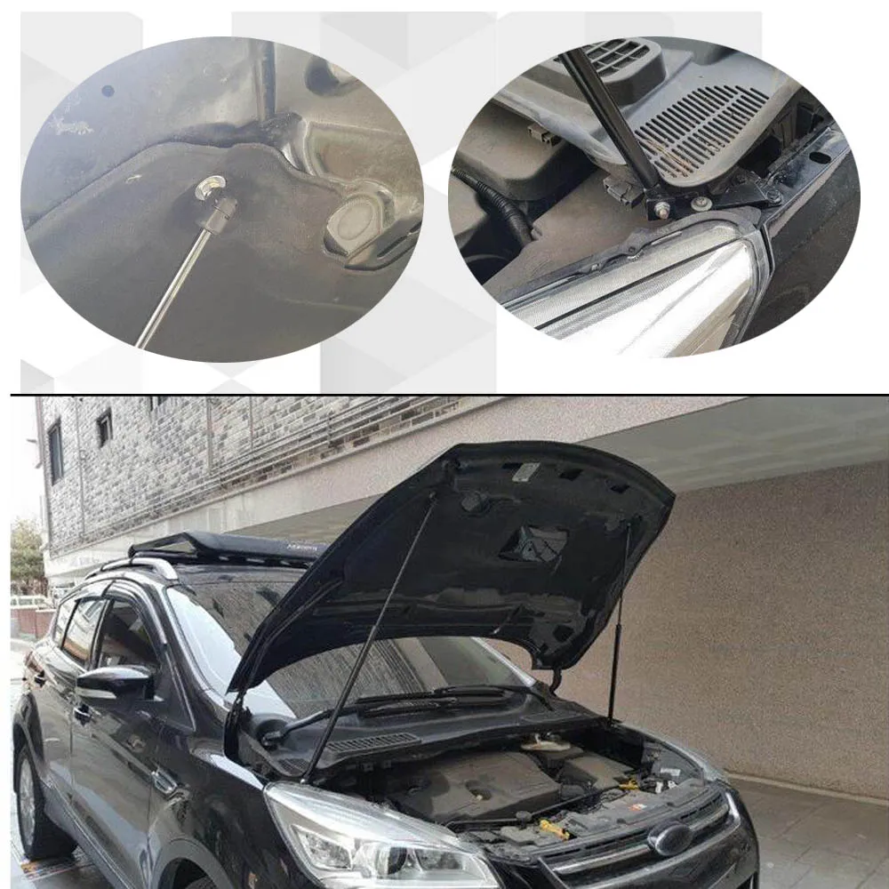 2 шт. для Ford Kuga/Escape 2013- передний капот капота из углеродного волокна газовые Распорки амортизатор подъемник поддерживает автомобиль-Стайлинг амортизатор