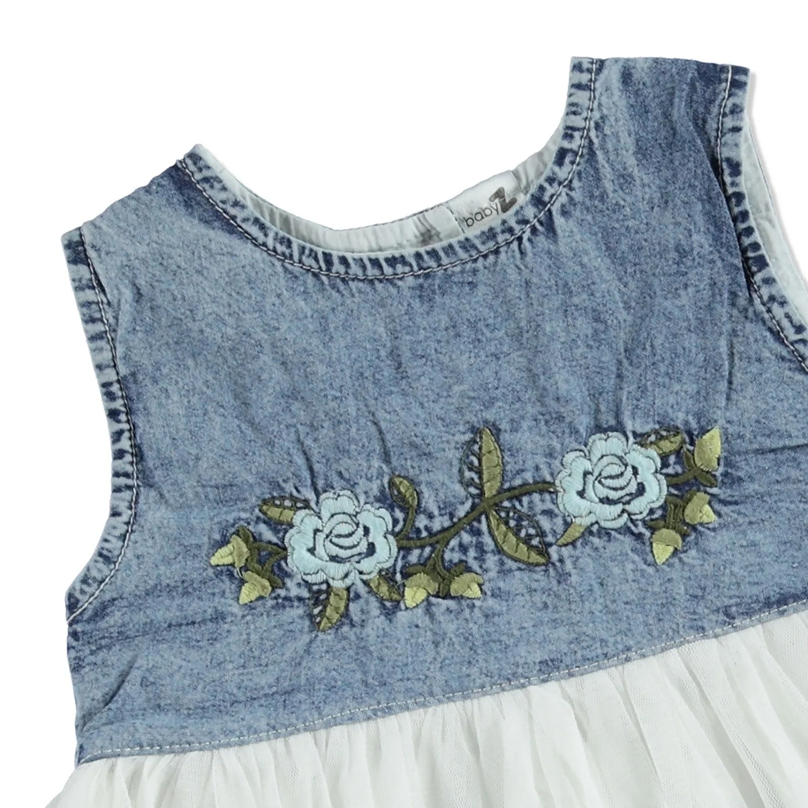 Ebebek BabyZ/летнее джинсовое платье с короткими рукавами и вырезом лодочкой для