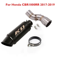 motorcycle exhaust pipe muffler escape tips modified connector mid link pipe for honda cbr1000rr 2017 2018 2019