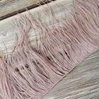 Отделка из розовых страусиных перьев, 1 м, 15-18 см, белые перья для рукоделия, свадебного платья, одежды, аксессуар для шитья