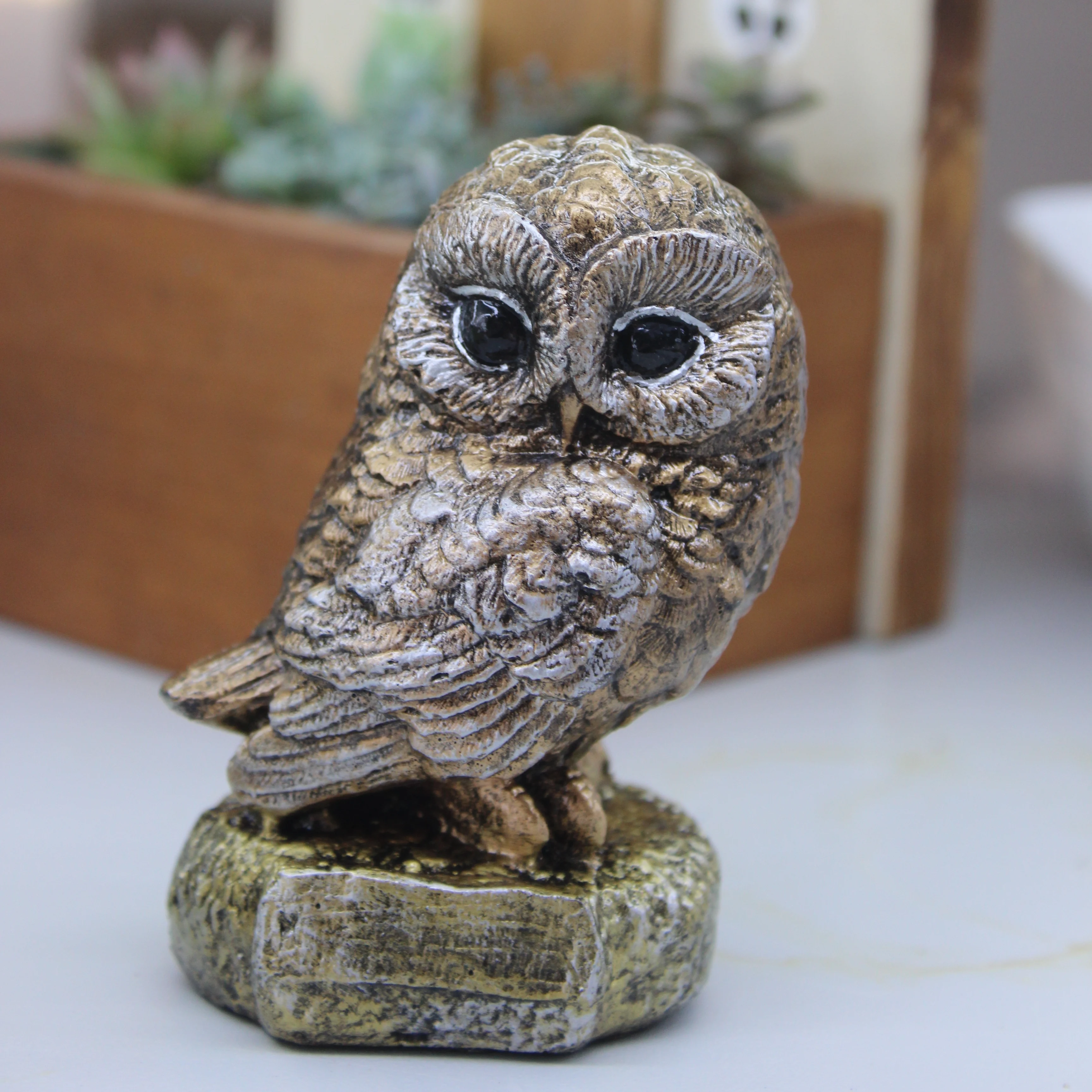 Фигурка совы для декора интерьера дома. Для домашнего декора: фигурки, статуэтки, подарки и украшения комнат.
