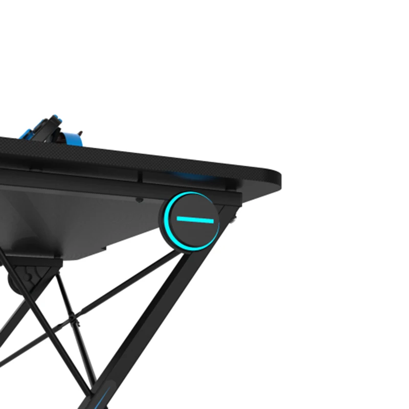 

Ergonomic Gaming Desk Z Shaped Computer Desk with LED Lights Cup Holder, Headphone Hook and 2 Cable Management Holes