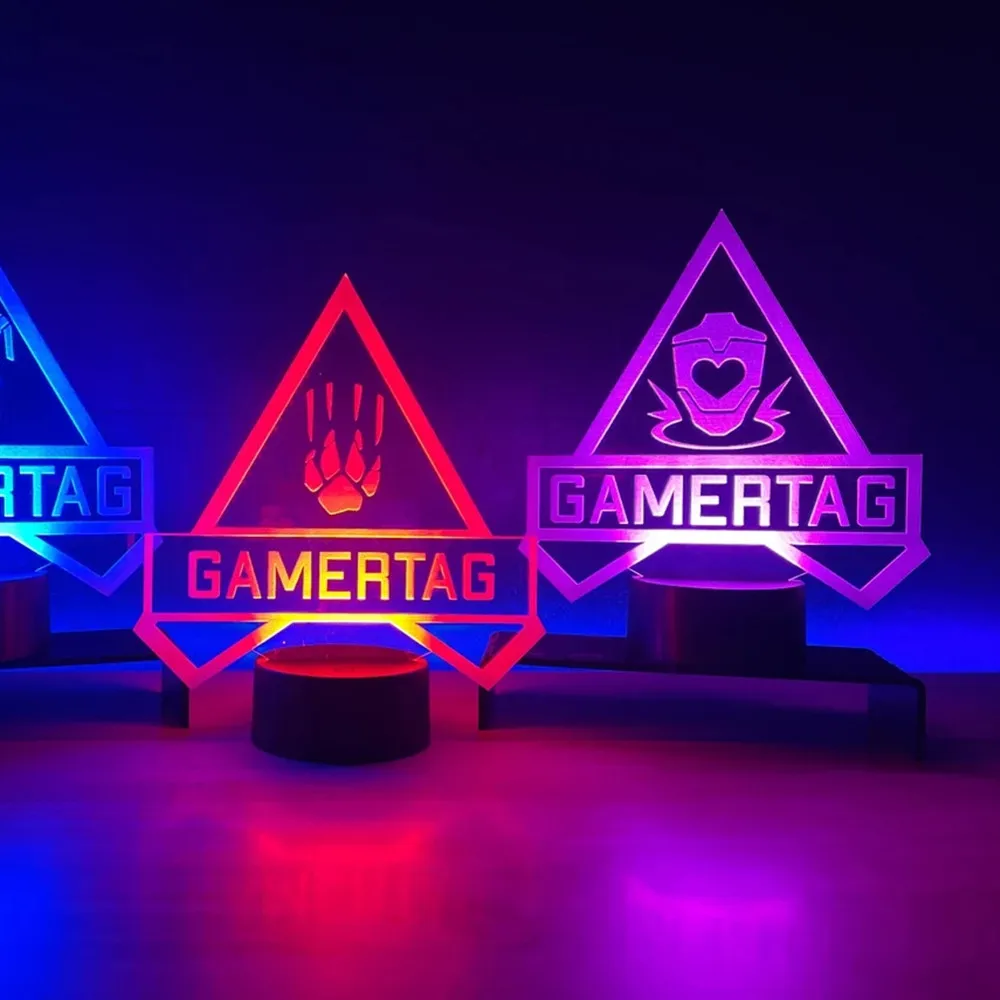 Пользовательский геймерский ярлык имя пользователя для Apex Legends неоновая вывеска