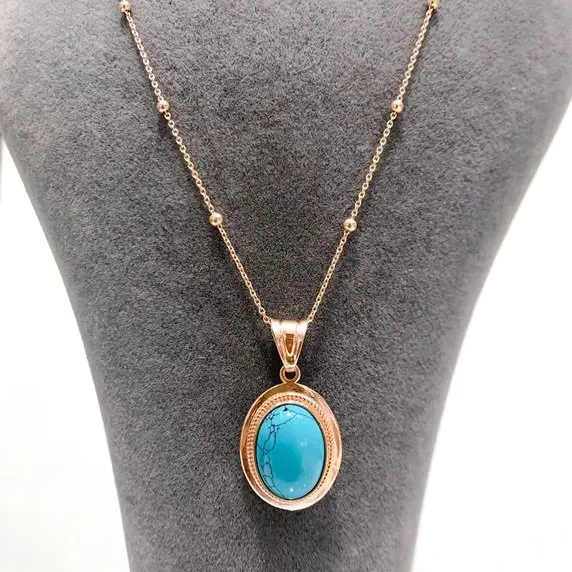 Зеленый миндальный шекель бирюзовый камень тренд шар Серебряное колье